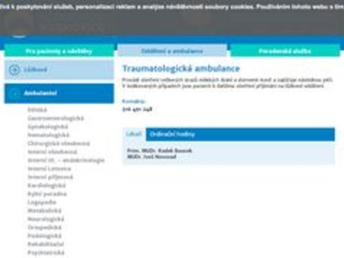 Traumatologická ambulance - Prim. MUDr. Radek Bousek, MUDr. Ivoš Novosad
