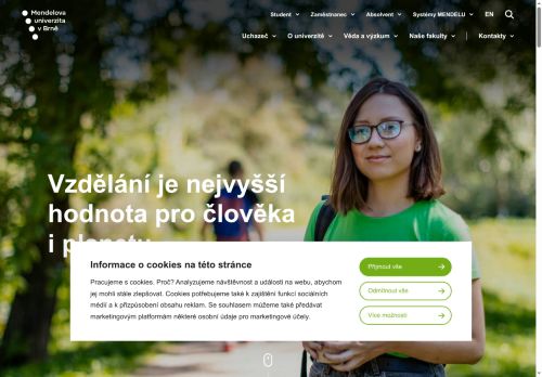 Webové stránky Mendelova univerzita v Brně, Žabčice