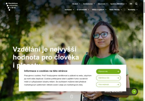 Webové stránky Mendelova univerzita v Brně, Žabčice