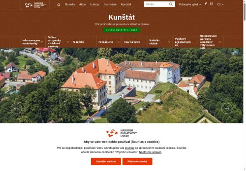 Zobrazit webové stránky Zámek Kunštát