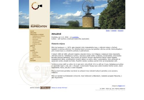 Zobrazit webové stránky Větrný mlýn v Ruprechtově s Halladayovou turbínou