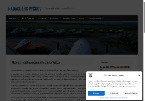 Zobrazit webové stránky Muzeum letecké a pozemní techniky Vyškov
