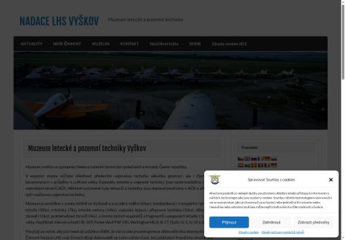 Zobrazit webové stránky Muzeum letecké a pozemní techniky Vyškov