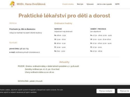 Pediatrie - MUDr. Hana Dvořáková