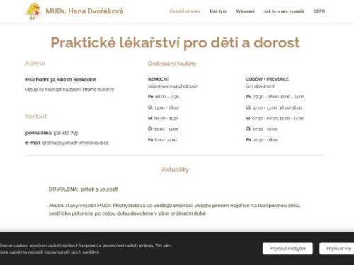 Pediatrie - MUDr. Hana Dvořáková