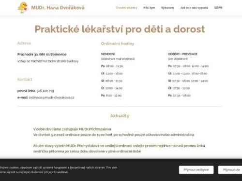 Pediatrie - MUDr. Hana Dvořáková