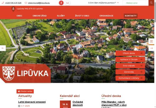 Technické služby Lipůvka s.r.o. nabízí práci na pozici technický pracovník (m/ž) v obci Lipůvka