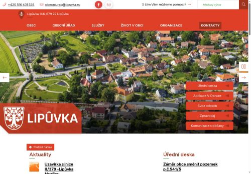 Zobrazit webové stránky Obecní úřad Lipůvka