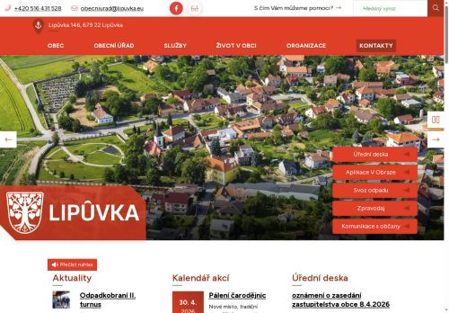 Zobrazit webové stránky Obecní úřad Lipůvka