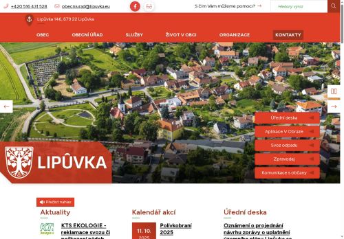 Technické služby Lipůvka s.r.o. nabízí práci na pozici technický pracovník (m/ž) v obci Lipůvka