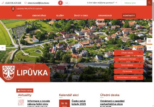 Zobrazit webové stránky Obecní úřad Lipůvka