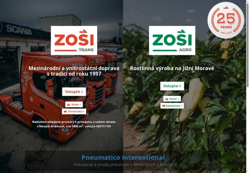 Webové stránky ZOŠI AGRO, s.r.o., Nové Bránice