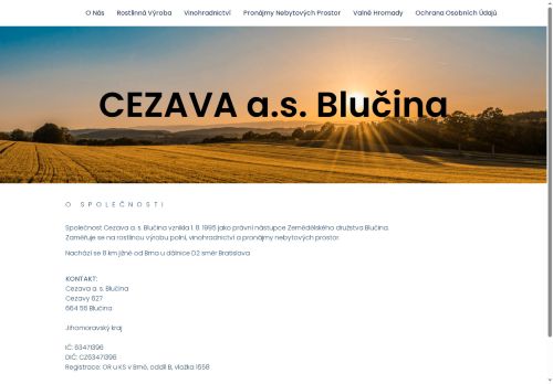 Zobrazit webové stránky Cezava Blučina, a.s.