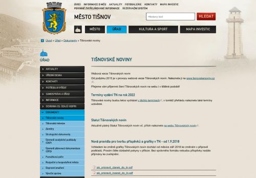 Zobrazit webové stránky Tišnovské noviny