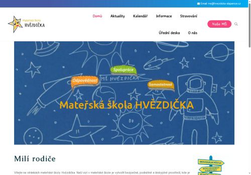 Zobrazit webové stránky Mateřská škola Hvězdička, Šlapanice