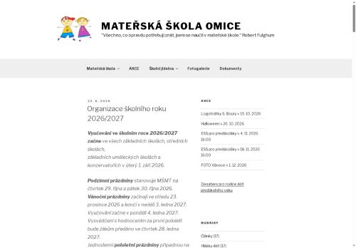 Zobrazit webové stránky Mateřská škola Omice