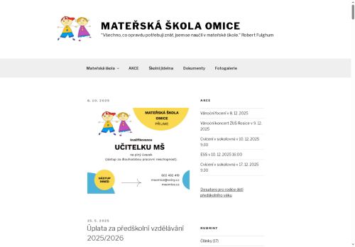 Zobrazit webové stránky Mateřská škola Omice