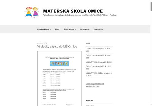 Zobrazit webové stránky Mateřská škola Omice