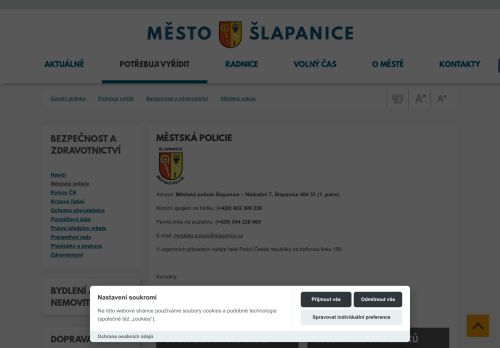 Zobrazit webové stránky Městská policie Šlapanice