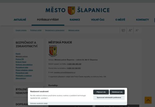 Zobrazit webové stránky Městská policie Šlapanice