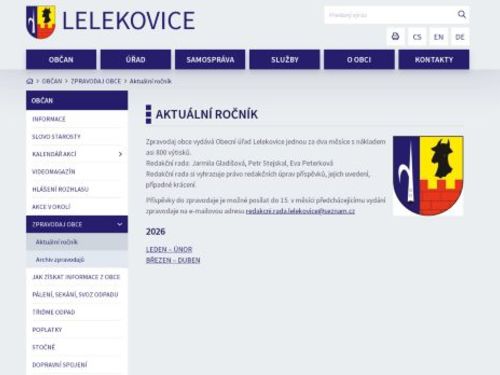 Zpravodaj obce Lelekovice
