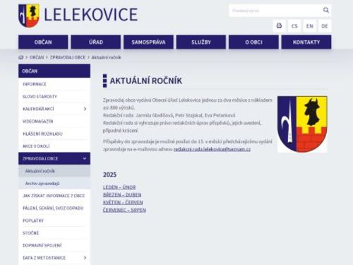 Zpravodaj obce Lelekovice