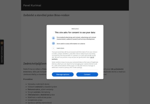 Zobrazit webové stránky Pavel Kurimai: Zednické a stavební práce Brno-venkov