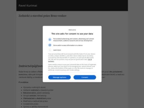 Pavel Kurimai: Zednické a stavební práce Brno-venkov