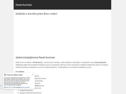 Pavel Kurimai: Zednické a stavební práce Brno-venkov