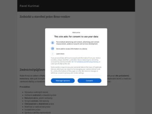 Pavel Kurimai: Zednické a stavební práce Brno-venkov