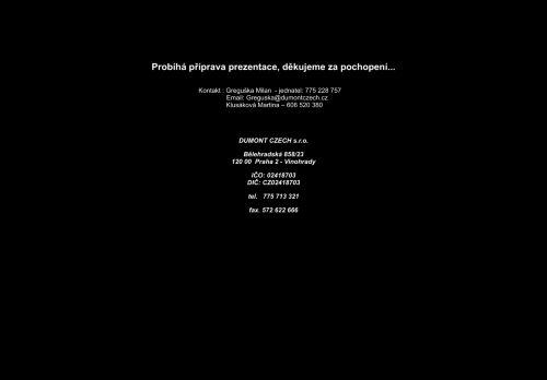 DUMONT CZECH s.r.o. nabízí práci na pozici strojírenský kovodělník v obci Uherský Brod