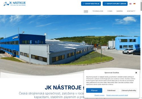 Webové stránky JK Nástroje s.r.o., Podolí