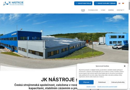 Webové stránky JK Nástroje s.r.o., Podolí