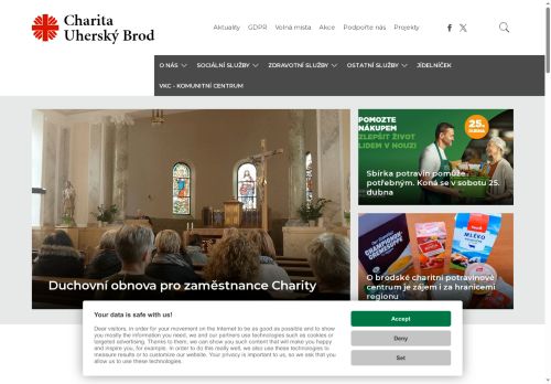 Webové stránky Charita Uherský Brod, Slavkov