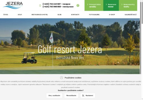 Webové stránky Golf resort Jezera s.r.o., Ostrožská Nová Ves
