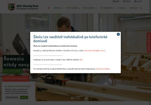 Střední odborné učiliště Uherský Brod nabízí práci na pozici vedoucí technicko-ekonomického úseku v obci Uherský Brod