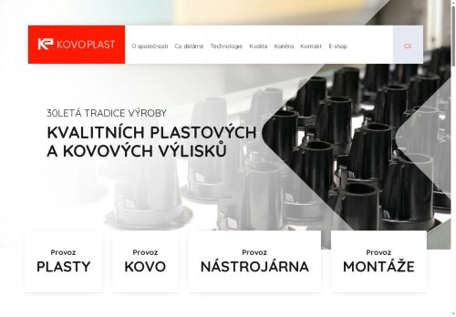 Webové stránky KOVOPLAST, výrobní družstvo, Hluk