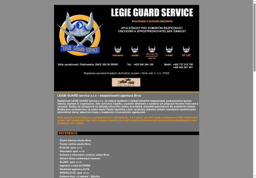 LEGIE GUARD service s.r.o. nabízí práci na pozici Bezpečnostní pracovník - m/ž - pouze pro OZP v obci Brno