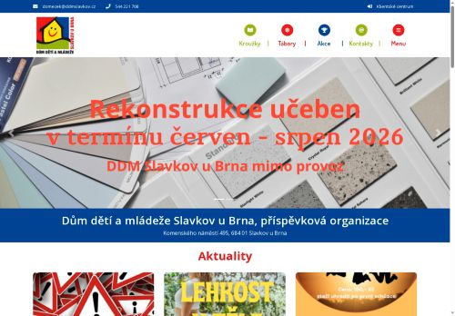 Zobrazit webové stránky DDM Slavkov u Brna