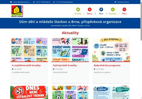 Zobrazit webové stránky DDM Slavkov u Brna
