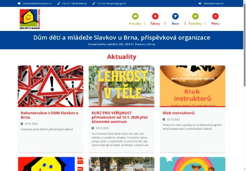 Zobrazit webové stránky DDM Slavkov u Brna