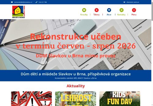 Zobrazit webové stránky DDM Slavkov u Brna