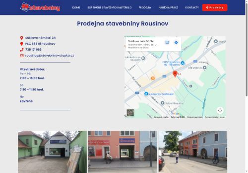 Zobrazit webové stránky Stavebniny Stupka - prodejna Rousínov