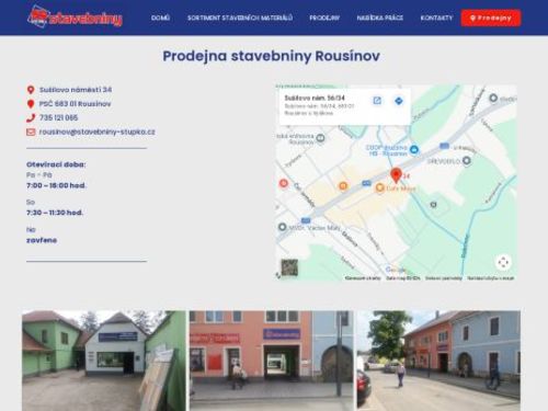 Stavebniny Stupka - prodejna Rousínov
