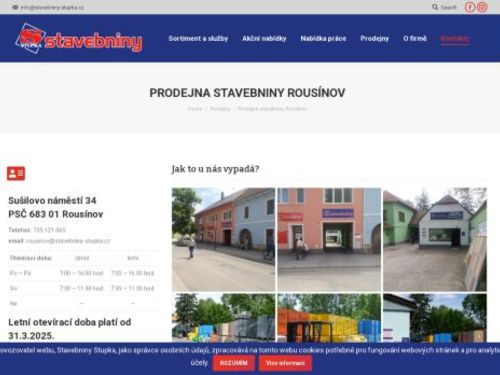 Stavebniny Stupka - prodejna Rousínov