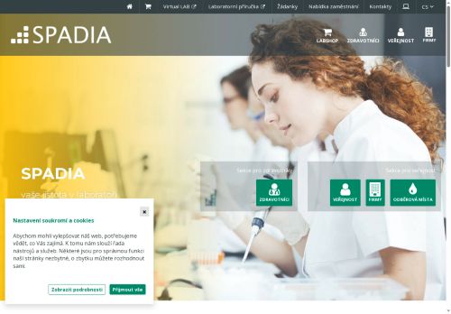 Zobrazit webové stránky Biochemická a hematologická laboratoř SPADIA LAB - Poliklinika SPADIA Hodonín