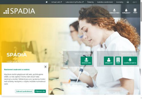 Zobrazit webové stránky Biochemická a hematologická laboratoř SPADIA LAB - Poliklinika SPADIA Hodonín