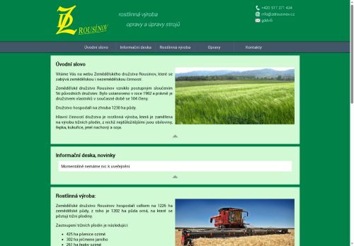 Zobrazit webové stránky Zemědělské družstvo Rousínov