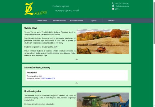 Zobrazit webové stránky Zemědělské družstvo Rousínov