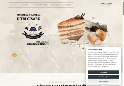 Zobrazit webové stránky Cukrárna a kavárna U tří císařů